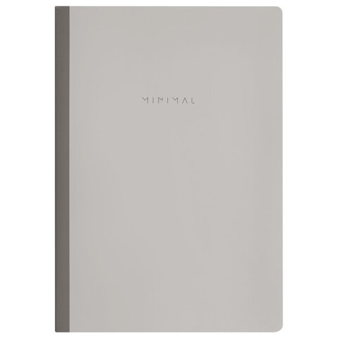 Тетрадь А4 96 л. BRAUBERG, на сшивке с корешком, клетка, обложка картон, «Minimal Classic»