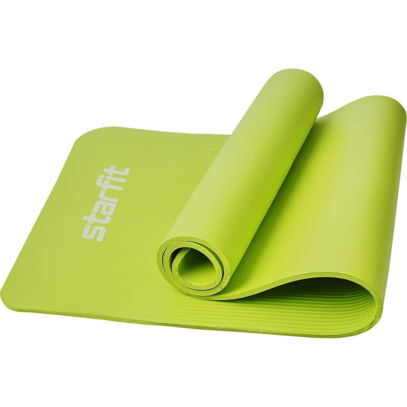 Коврик для йоги STARFIT FM-301 NBR, 1.0 см, 183×61см, лаймовый, ЦБ-00002281