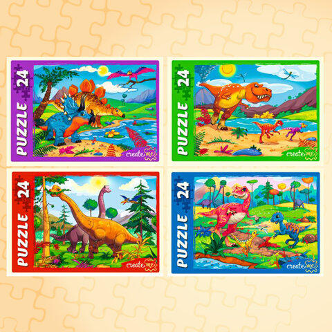 Пазлы картонные 24 элементаКОМПЛЕКТ 32 шт. поле 17.5 х 13 смРК