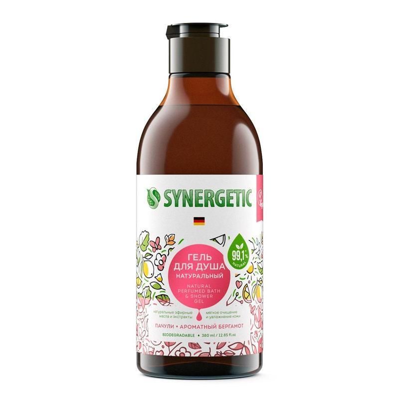превью Гель для душа Synergetic Пачули и ароматный бергамот 380 мл