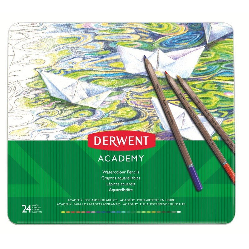 Карандаши акварельные Derwent Academy Watercolour Tin 24 цвета - купить ...