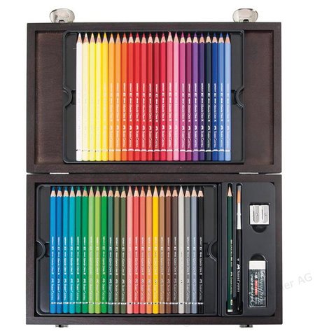 Карандаши цветные акварельные художественные FABER-CASTELL «Albrecht Durer», 48 цветов, деревянная коробка