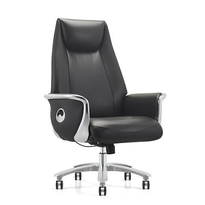 Кресло HAWASAN (ХАВАСАН) PREMIUM EX-800, до 200 кг, синхромеханизм, алюминий, экокожа, черное