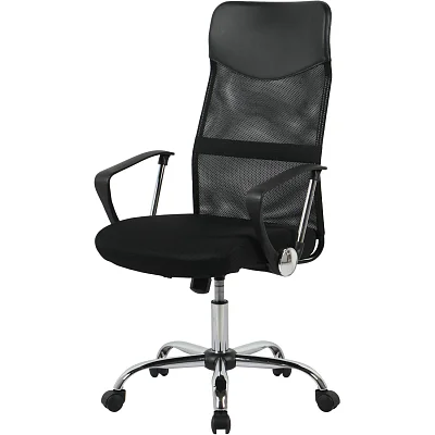 Кресло BN_Hg_EChair-588 TTW сетка/ткань/кожзам черный хром