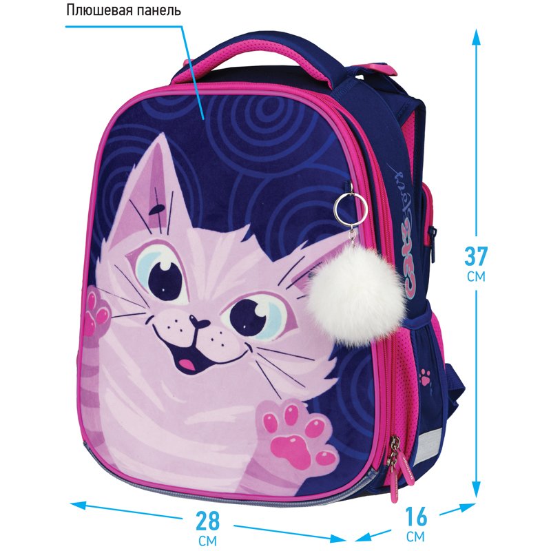 Ранец Berlingo Expert «Scary cat» 37×28×16см, 2 отделения, 2 кармана, анатомическая спинка