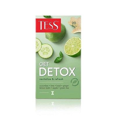 Чай Tess Get Detox revitalize&refresh зеленый 20 пакетиков