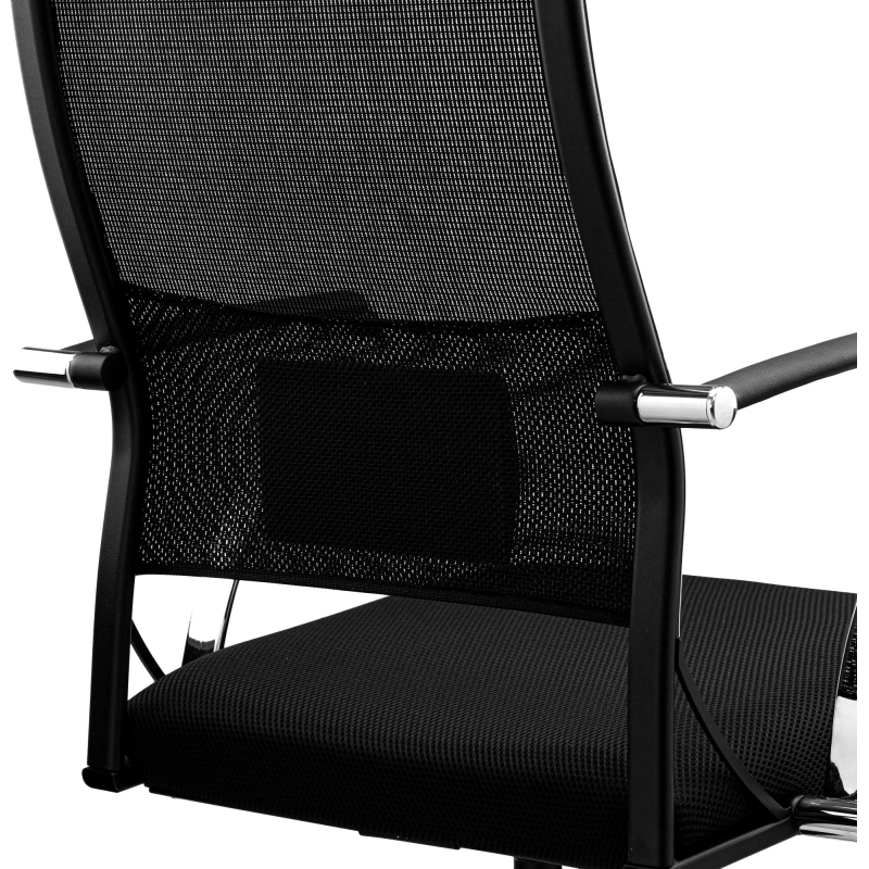 Кресло MT_Sit Air-180/Km00/Wh00/K15cL(M09. B23. G18. W01), черный, хром