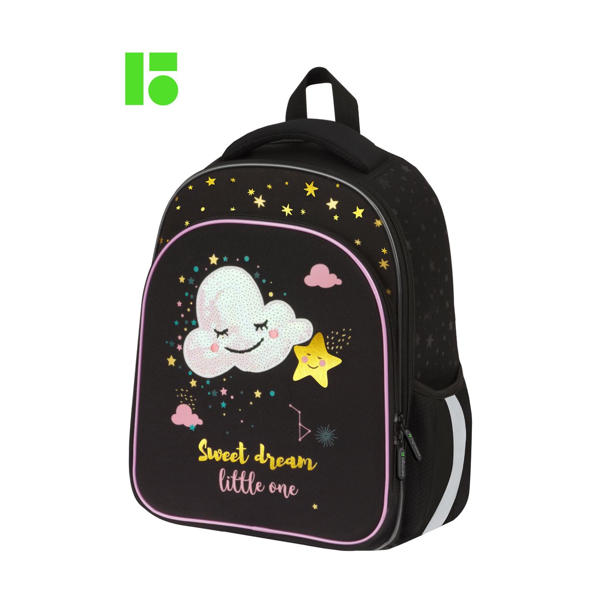 Ранец Berlingo Expert Plus «Little cloud» 38×29×15см, 2 отделения, 2 кармана, анатомическая спинка
