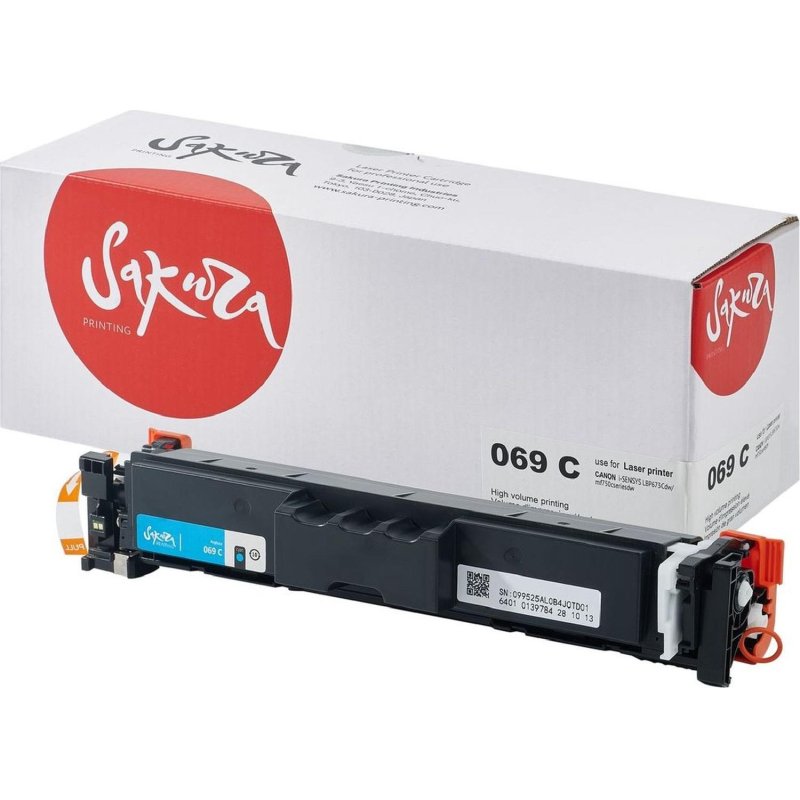 Картридж лазерный Sakura 069C гол. для Canon LBP673Cdw/MF752Cdw/MF754Cdw