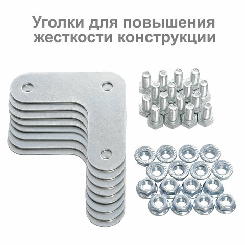 Стеллаж металлический BRABIX «ГРАФИТ MS KD-195/60-6», лофт, 1950×1000х600 мм, 6 полок, 291274