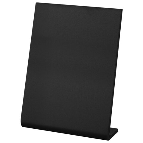 Табличка меловая настольная А4 (21×29.7 см)L-образнаявертикальнаяПВХЧЕРНАЯBRAUBERG