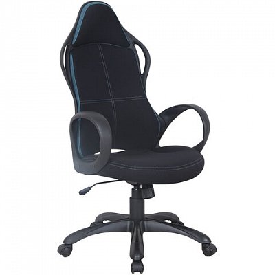 Кресло офисное BRABIX PREMIUM «Force EX-516», ткань, черное/вставки синие
