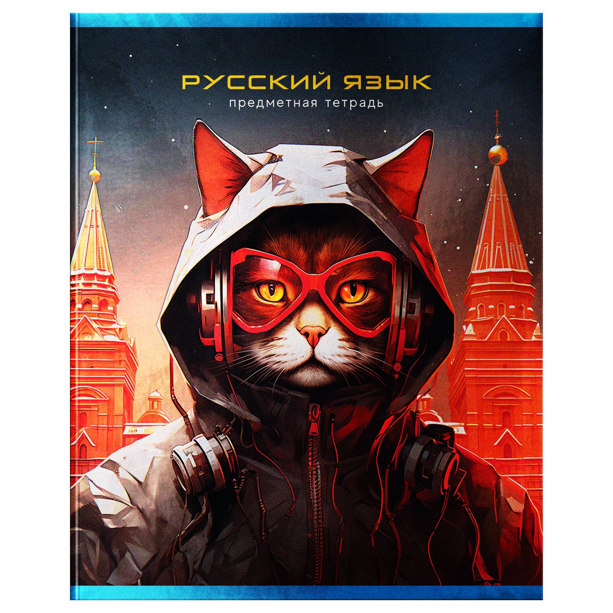 превью Тетрадь предметная 48л. BG «Мир будущего» - Русский язык, металлизированный картон