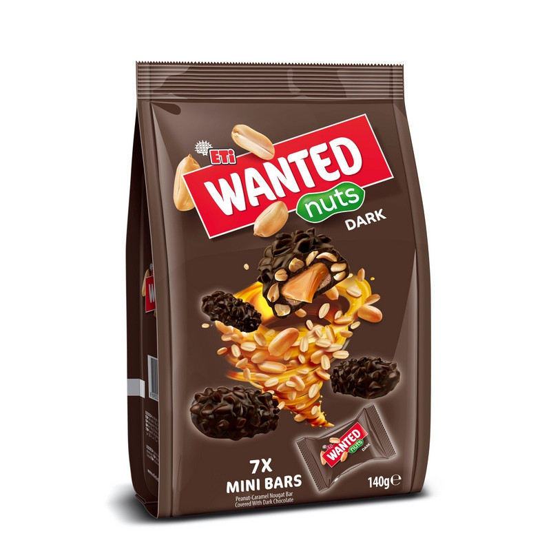 превью Шоколад порционный Eti Wanted Nuts Dark Mini темный 140 г