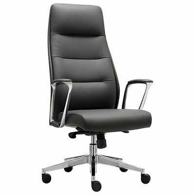 Кресло BRABIX PREMIUM ''Adept EX-752'', синхромеханизм, алюминий, экокожа, черное