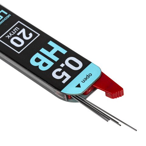 Грифель запасной BRAUBERG «Black Jack», Hi-Polymer, НВ, 0.5 мм, 20 штук