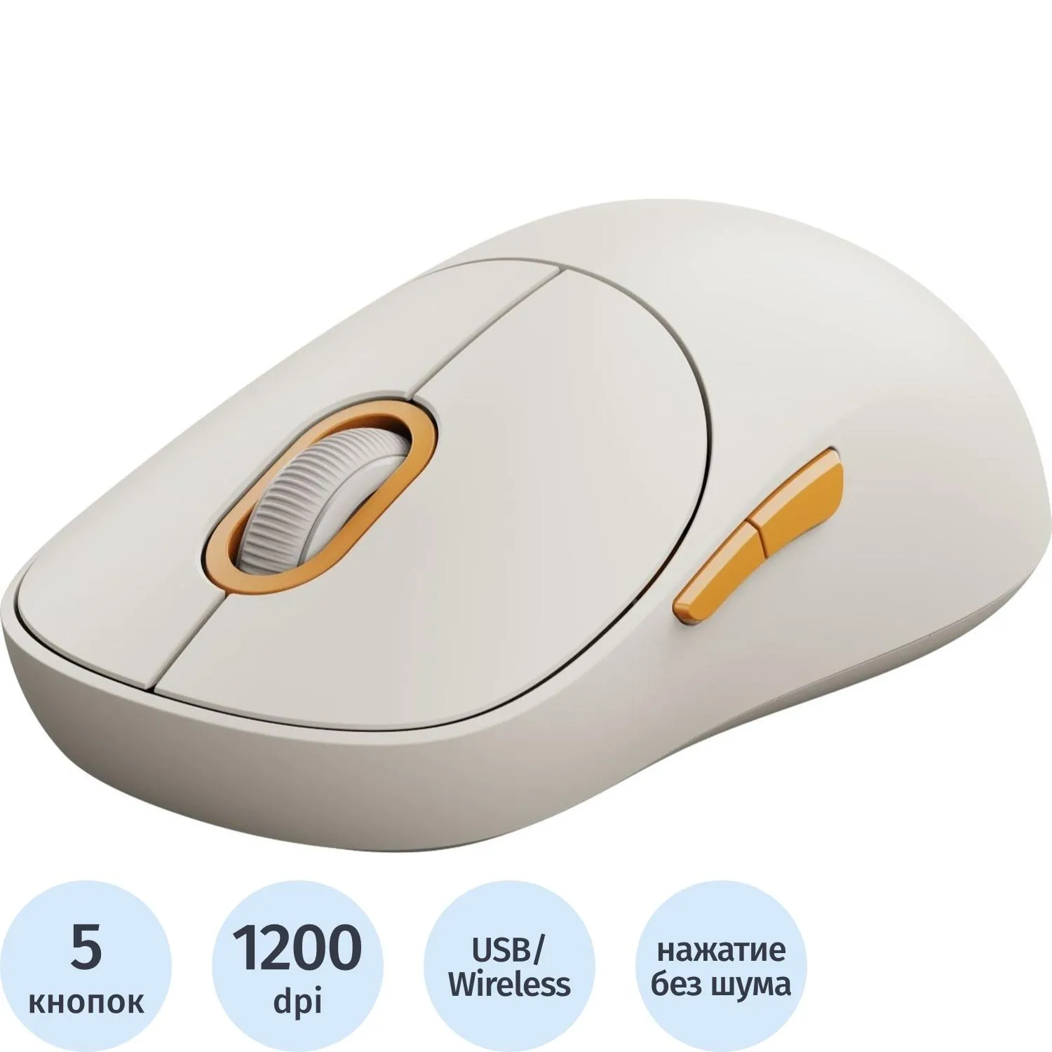 Мышь беспроводная Xiaomi Wireless Mouse 3 белая (BHR8912GL)