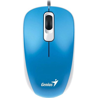 Мышь компьютерная Genius DX-110, USB, 1000 DPI, синий