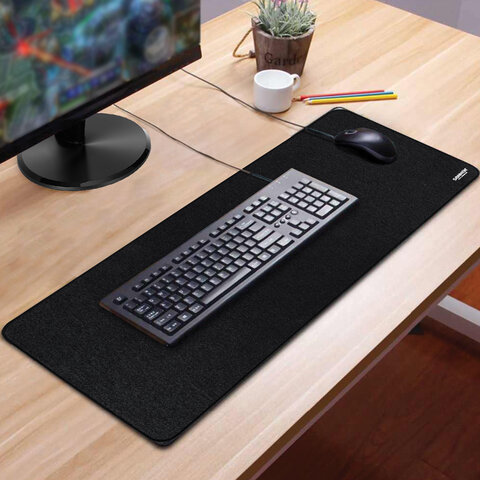 Коврик для мыши игровой SONNEN «WIDE RANGE», резина + ткань, 870×350х4 мм, чёрный