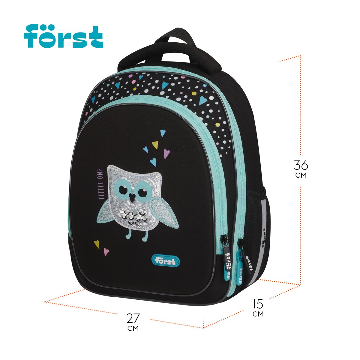 Ранец Först F-Light «Little one» 36×27×15см, 2 отделения, 2 кармана, анатомическая спинка