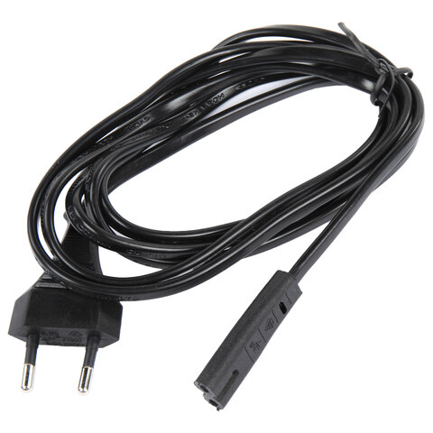 Кабель питания УНИВЕРСАЛЬНЫЙ для аудио и видеотехники C7 (2 pin), SONNEN, 1.8 м, черный