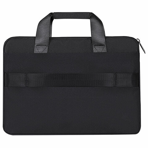 Сумка портфель HEIKKI ULTRA (ХЕЙКИ) с отделением для ноутбука 15.6", Total black, черная, 28×39х3 см