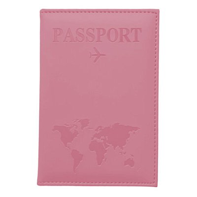 Обложка для паспорта «Passport map»экокожа soft-touchрозоваяSTAFF238759