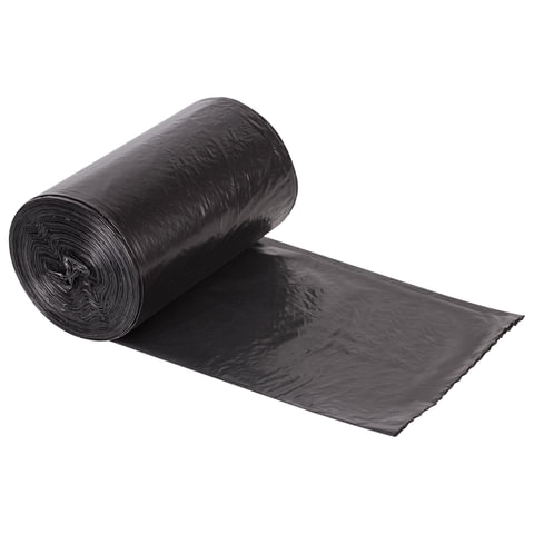 Мешки для мусора 12 л, черные, в рулоне 30 шт., ПНД, 6 мкм, 32×55 см, для урн, d - 20, h - 26, КОНЦЕПЦИЯ БЫТА «Tubus»
