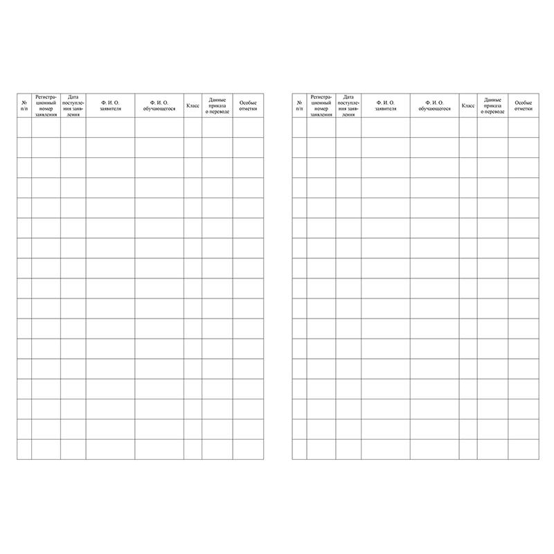 Журнал учета заявлений родителей о переводе обучающихся на электронное обучение и обучение с применением дистанционных образовательных технологий (1-11 классы, А4, 32 листа)