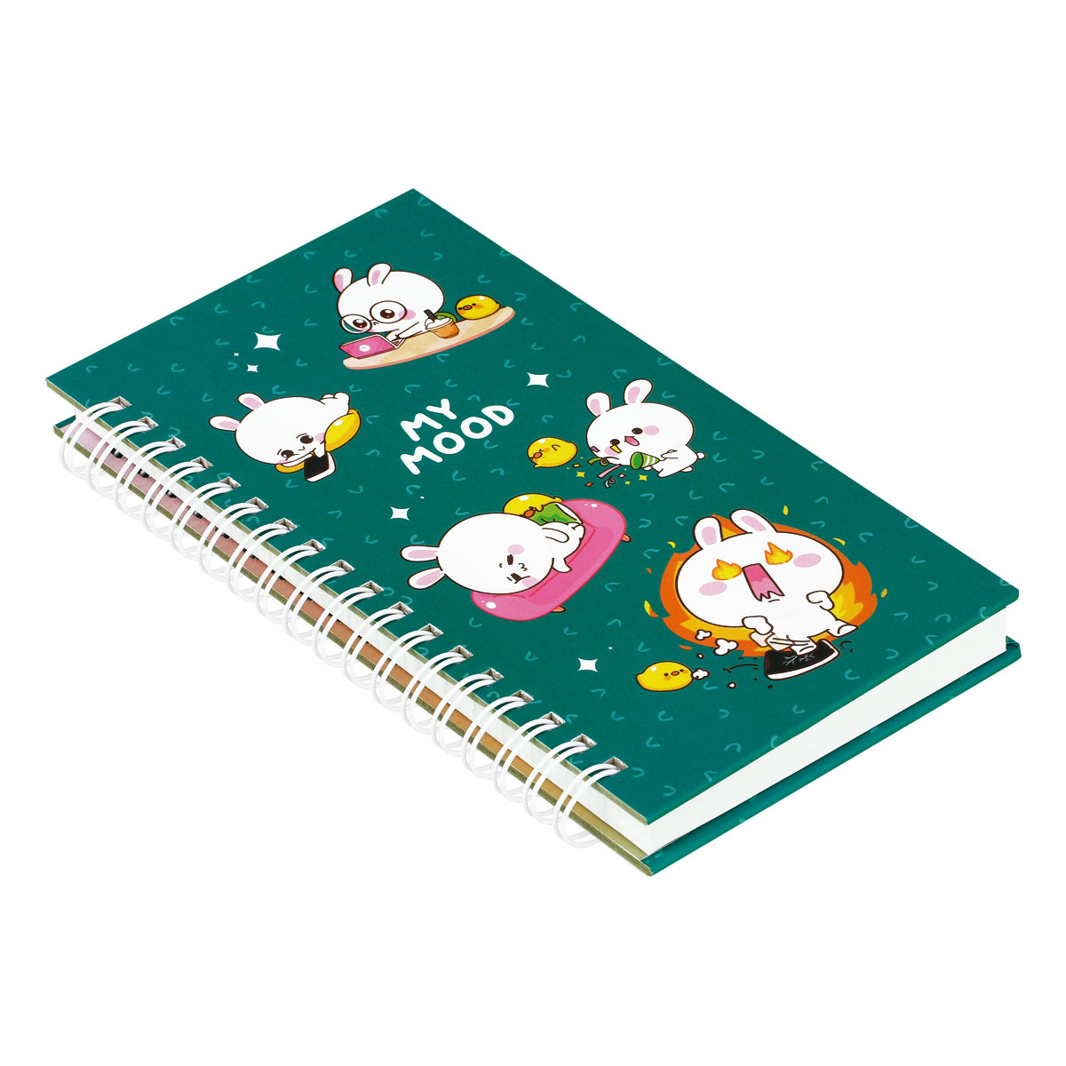 Записная книжка 95×175мм 96л. MESHU «My cute day», матовая ламинация, выборочный УФ-лак