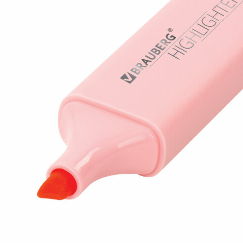 Текстовыделитель BRAUBERG «ORIGINAL PASTEL», ПАСТЕЛЬНЫЙ РОЗОВЫЙ, линия 1-5 мм