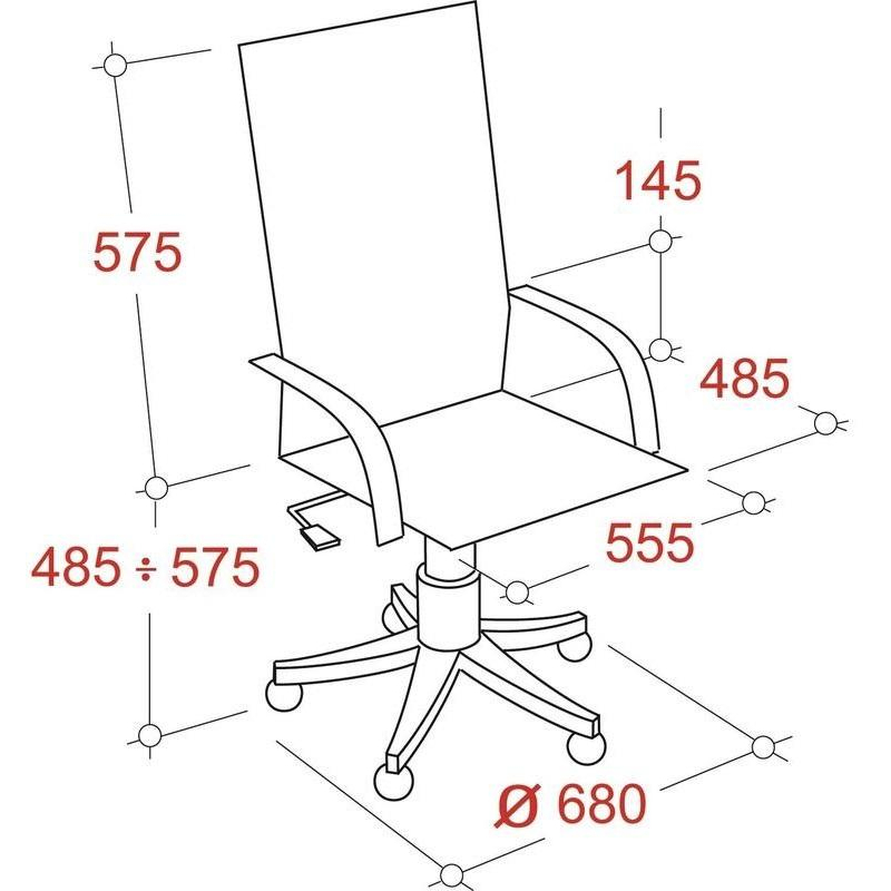 Кресло для руководителя Easy Chair 562 TR черное (рециклированная кожа/металл)