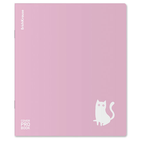 Тетрадь обложка пластик, А5, 48 л., скоба, клетка, ERICH KRAUSE, «Brave cats» (микс в спайке)