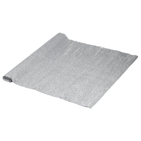 Бумага гофрированная (ИТАЛИЯ) 140 г/м2, серебристая (912), 50×250 см, BRAUBERG FLORE