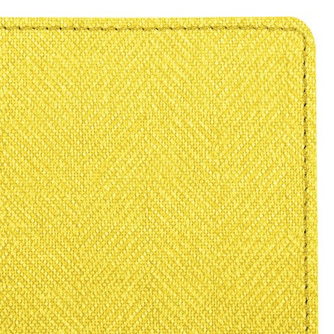 Бизнес-блокнот BRAUBERG «Tweed», А5 148×213 мм, под ткань, линия, 128 л., желтый