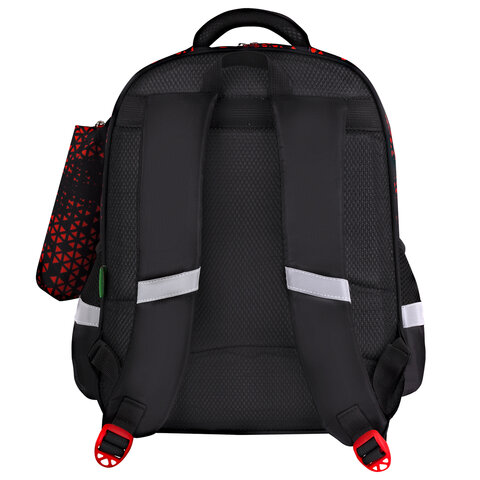 Рюкзак BRAUBERG KIDS MIND с пеналом в комплекте, 2 отделения, «Fiery Road», 40×28х18 см