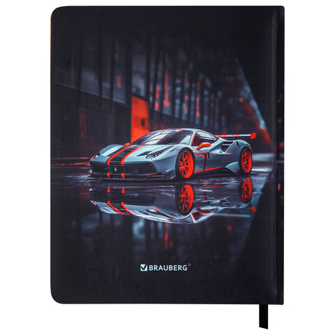 Дневник 1-11 класс 48 л., обложка кожзам (твердая с поролоном), 3D-элемент, BRAUBERG, «Авто»