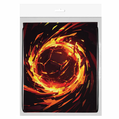 Мешок для обуви BRAUBERG KIDS, с петлей, 42×34 см, «Fire split»