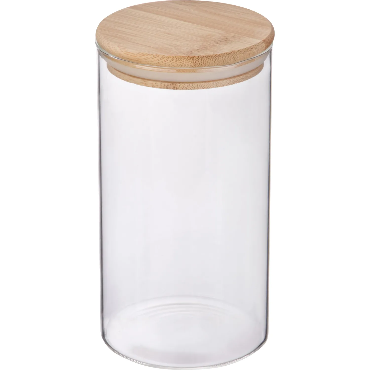 превью Банка стеклянная для сыпучих продуктов с крышкой BAMBU, 1.3 л