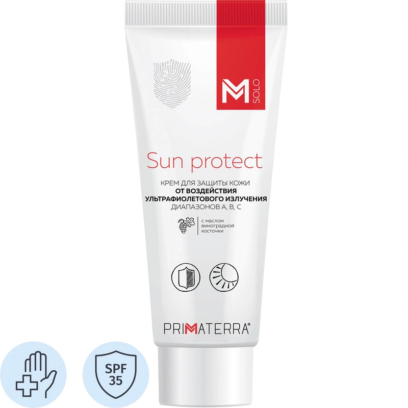 Крем М Solo Sun protect SPF35 от ультрафиолета для рук и лица 100 мл