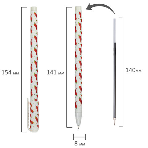 Ручка шариковая BRAUBERG SOFT TOUCH STICK «CHILI PEPPER», СИНЯЯ, мягкое покрытие, узел 0.7 мм