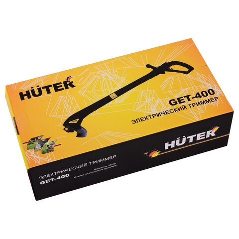 Триммер электрический HUTER GET-400, 350 Вт, 10000 об/мин, ширина скашивания 24 см, 7