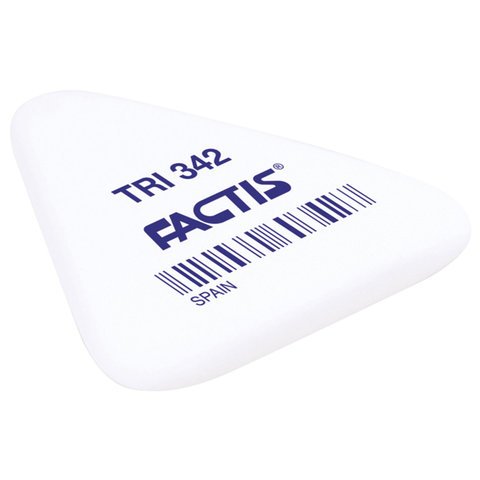 превью Резинка стирательная FACTIS TRI 342 (Испания), треугольная, 49×45×6 мм, мягкая, синтетический каучук