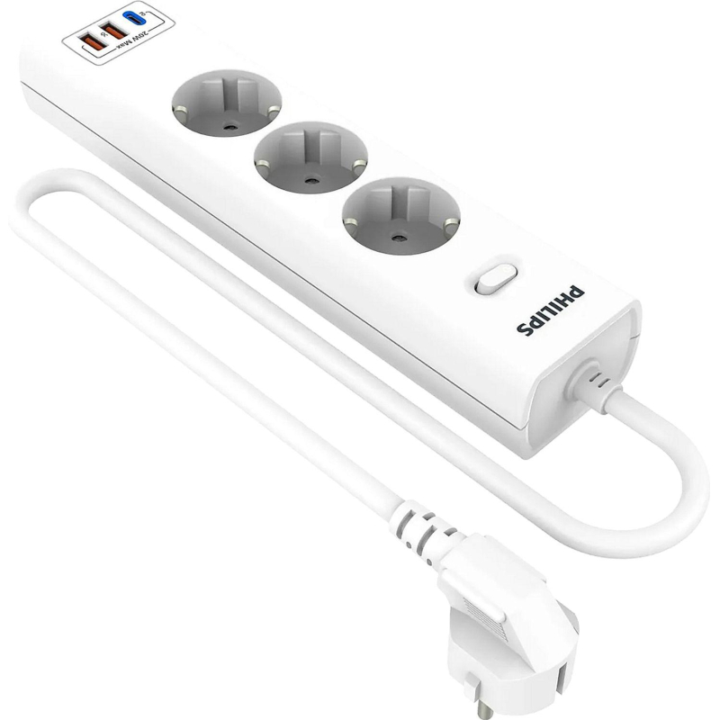 Сетевой фильтр Philips CHP4336WA/51 3р/2м с USB, 10А, белый