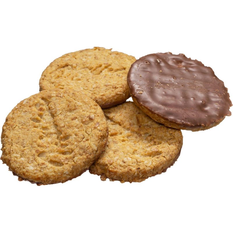 Печенье Милка из цель. муки с овсяными хлопьями, покрыт. молоч. шок., 126г