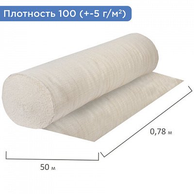 Полотно техническое НЕТКОЛ, рулон 0.75×50 м, плотность 100 (±10) г/м2, уборка/обтирка, ЛАЙМА