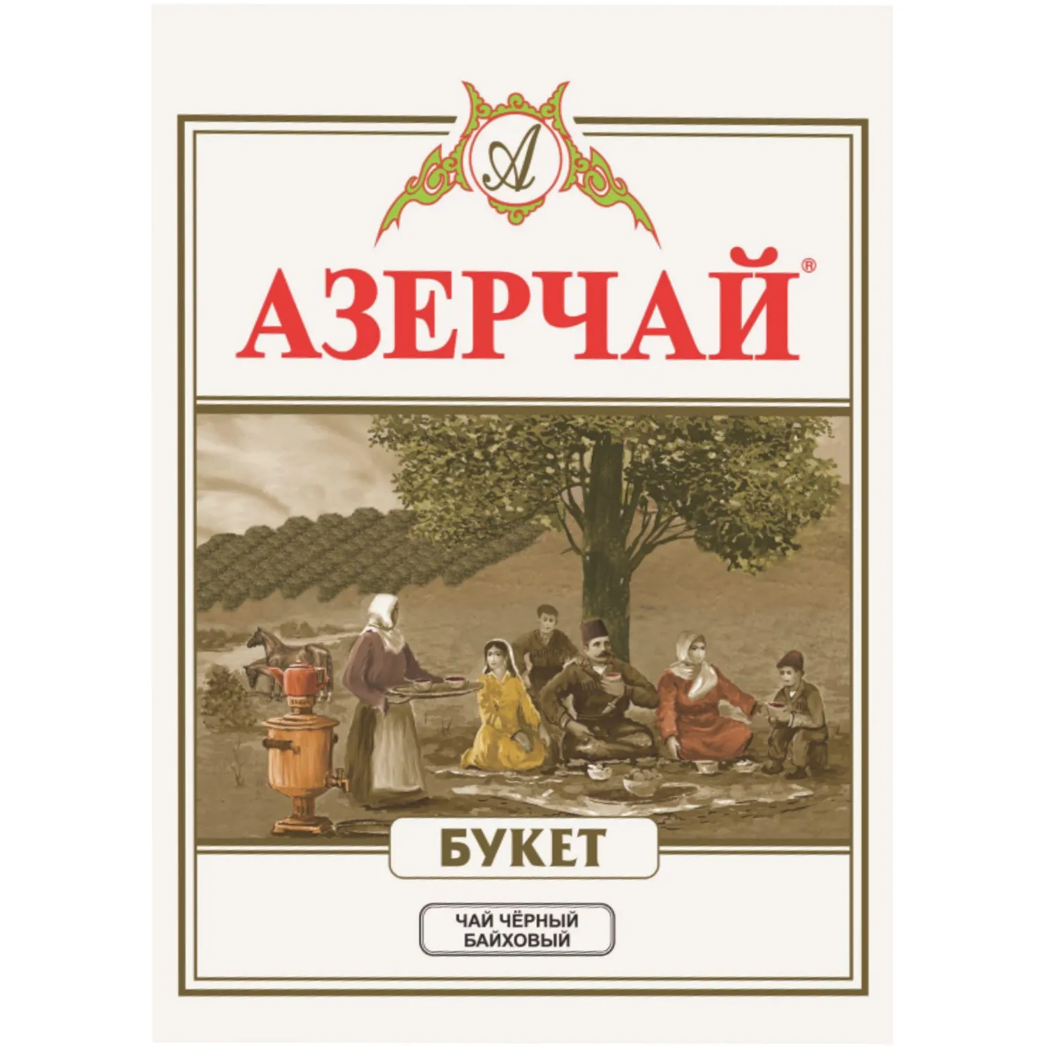 Чай листовой чёрный Азерчай Букет 200 г