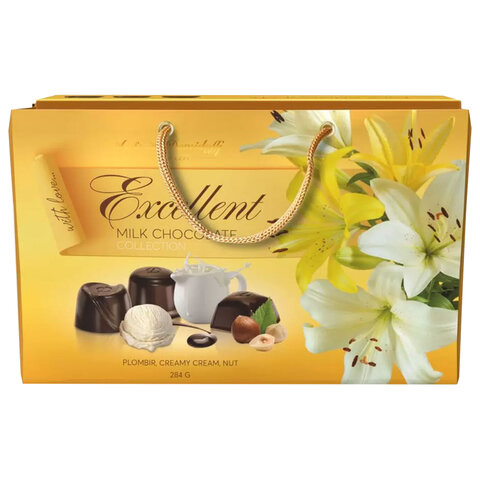 превью Конфеты шоколадные A&A DEMIDOFF с начинками пломбиркрем-сливкиорех 284 г