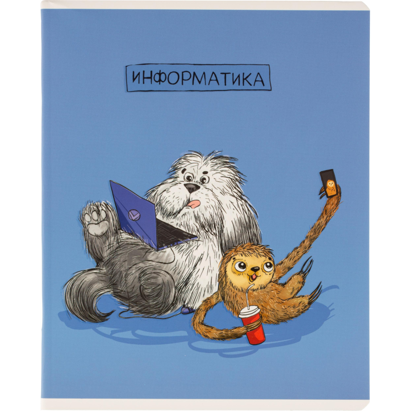 Тетрадь предметная ПЁС УЧЁНЫЙ, набор 12 шт.,48л., А5+, клетка/линия/71450