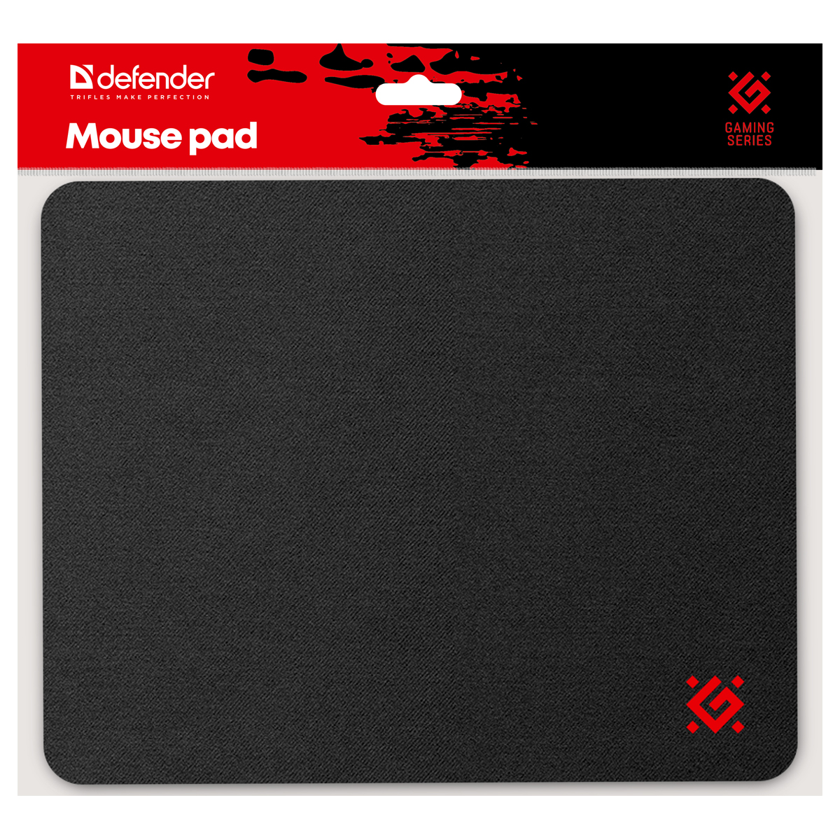 Коврик для мыши Defender Black 250×200×3мм, ткань+резина